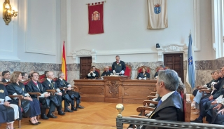 Un momento del acto celebrado en la sala de vistas del TSXG